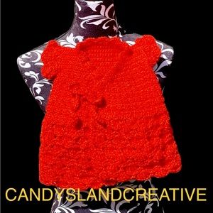 Orange 0-3 mth infant wrap dress